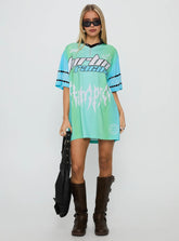 Turbo Champion Moto Jersey Top Blue / Green